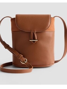Vegan Leather & Suede Crossbody Bag